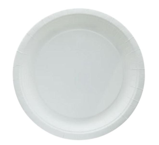 Bord rond karton wit 23cm - Borden - Neptunus BV